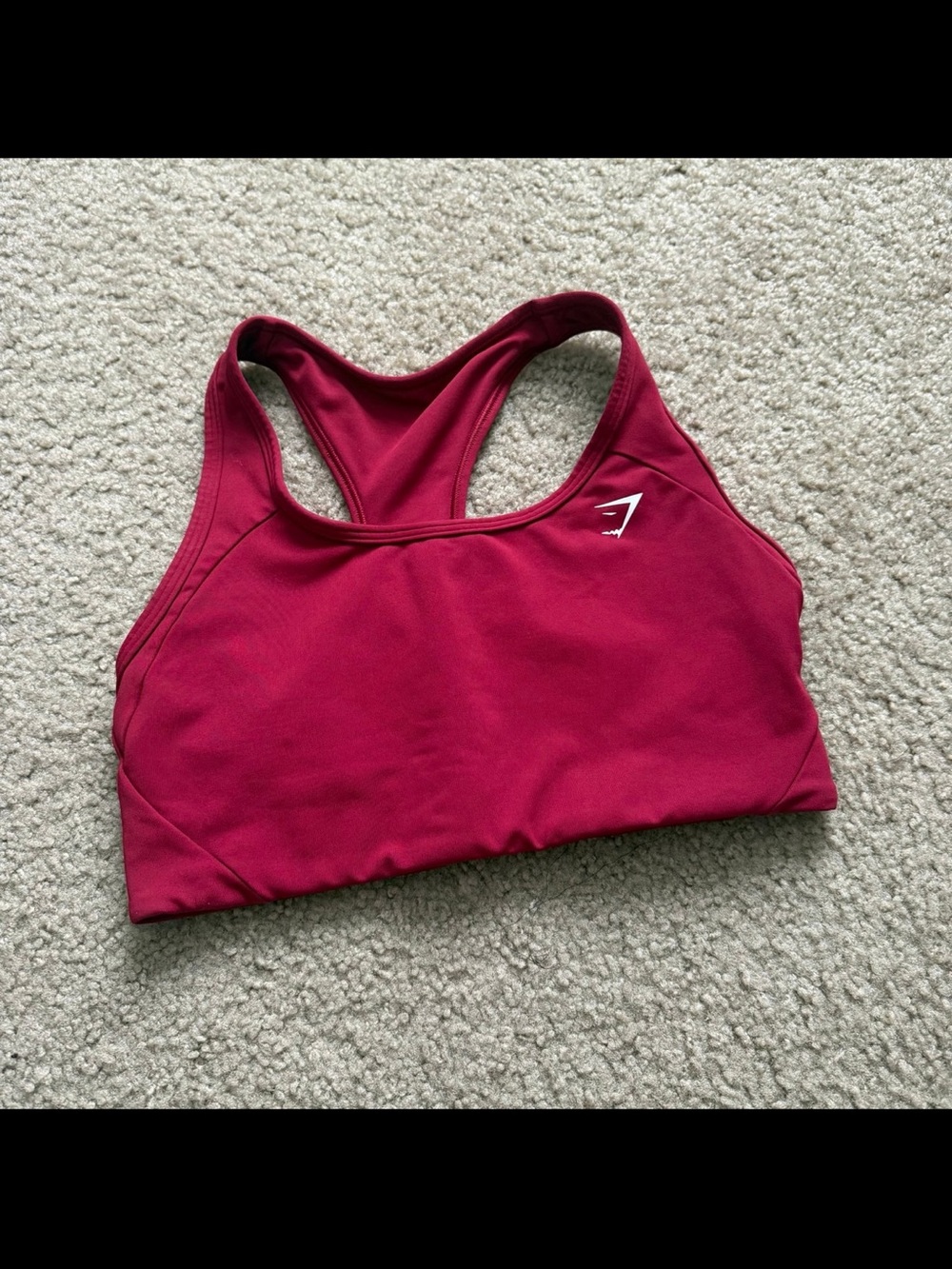 Gymshark Women's Deep Red Racerback Sports Bra